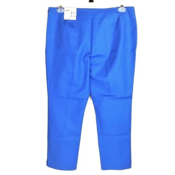 Charter Club Blue Flat Front Tummy Slimming Ankle Pants Womens 12 Petite - Picture 2 of 8